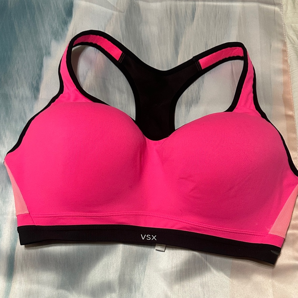 VSX Vibrant Pink and Black Sports Bra